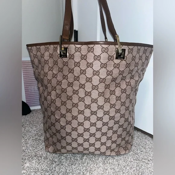 Gucci Canvas/Nylon Lining Tote - Picture 4 of 11